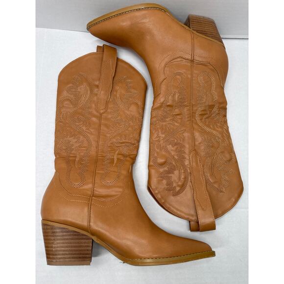 Oasis Society Amaya classic western boots brown size 7.5 - Picture 7 of 11